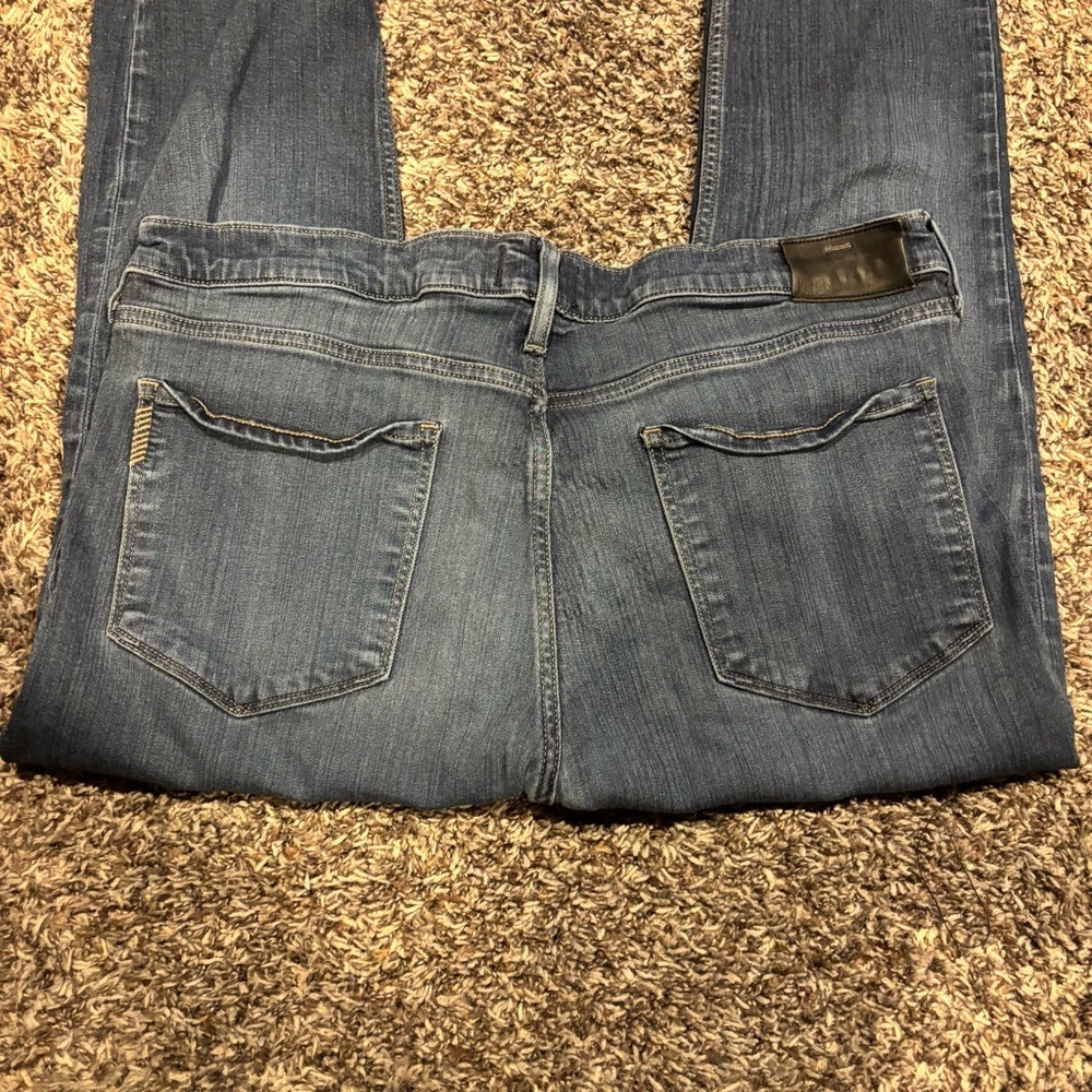 PAIGE Medium Blue Wash Cropped Jeans